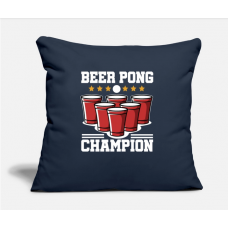 Beer Pong Champion T-Shirt Ball Gift Accessory Navy Pillow